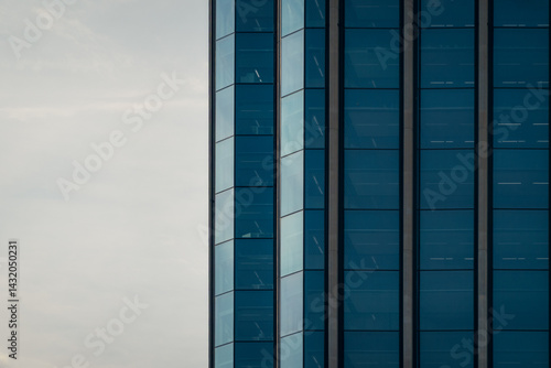 Wallpaper Mural Modern blue glass facade of a building in Colon City, Panama Torontodigital.ca