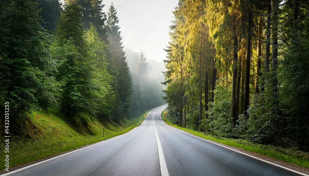 Obraz premium road in forest