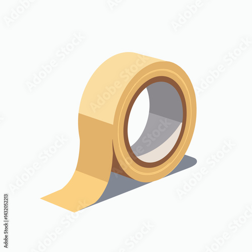 yellow tape roll with brown core