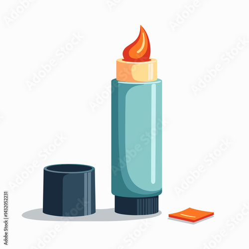 vibrant blue tube of orange cream ointment with black cap and orange label