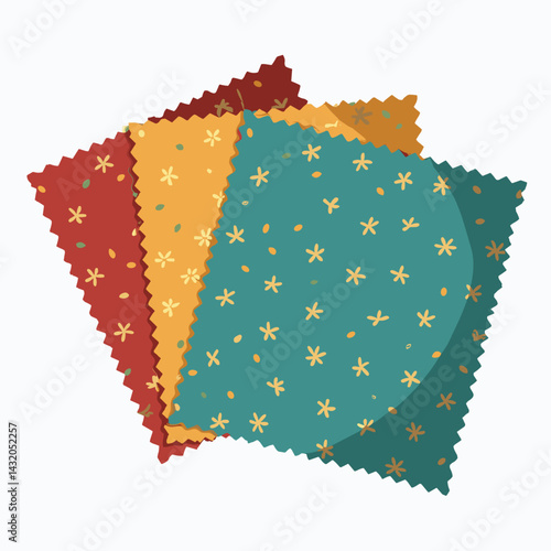 colorful star patterned napkins  set of   vibrant floral designs
