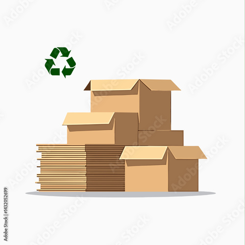 ecofriendly shipping boxes  recyclable cardboard packaging  sustainable brown packing materials