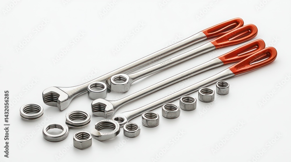 Adjustable wrench set with nuts Adjustable wrench set with nuts