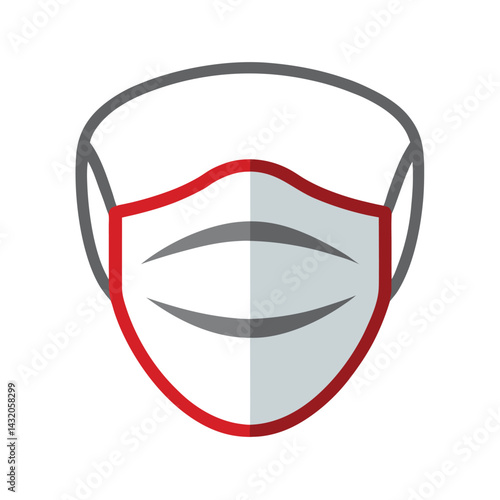 Transparent Face Mask Vector Illustration