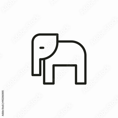 elephant animal icon sign vector
