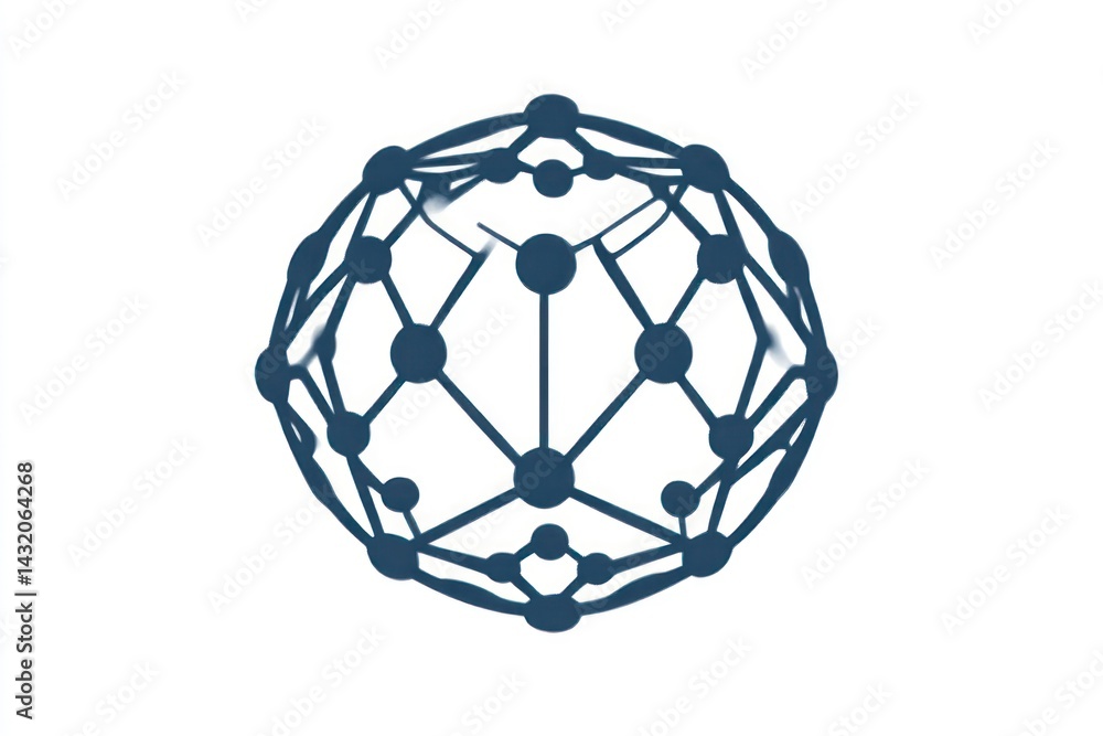 Geometric Network Sphere A Modern Interconnected Design for Technology and Innovation Concept Geometric Network Sphere A Modern Interconnected Design for Technology and Innovation Concept