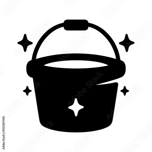 Metal Bucket Silhouette Shape