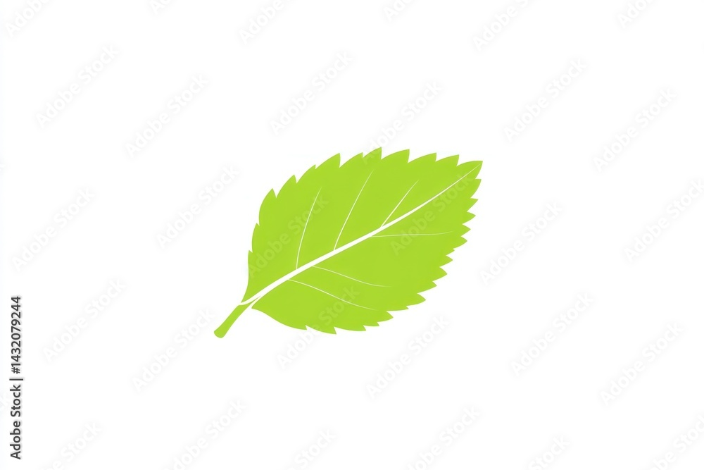 A vibrant green leaf with detailed veins perfect for nature health and ecofriendly designs A vibrant green leaf with detailed veins perfect for nature health and ecofriendly designs