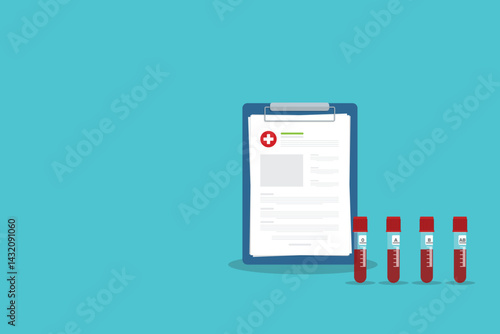 Blood medical test tubes icon. Blood donation concept
