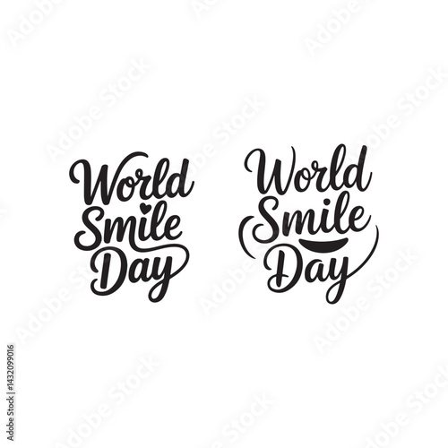 two  variations of "World Smile Day" typography.