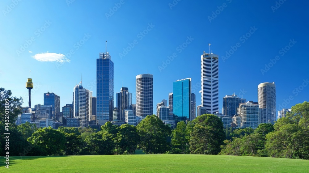 beautiful green park with buildings in the background beautiful green park with buildings in the background