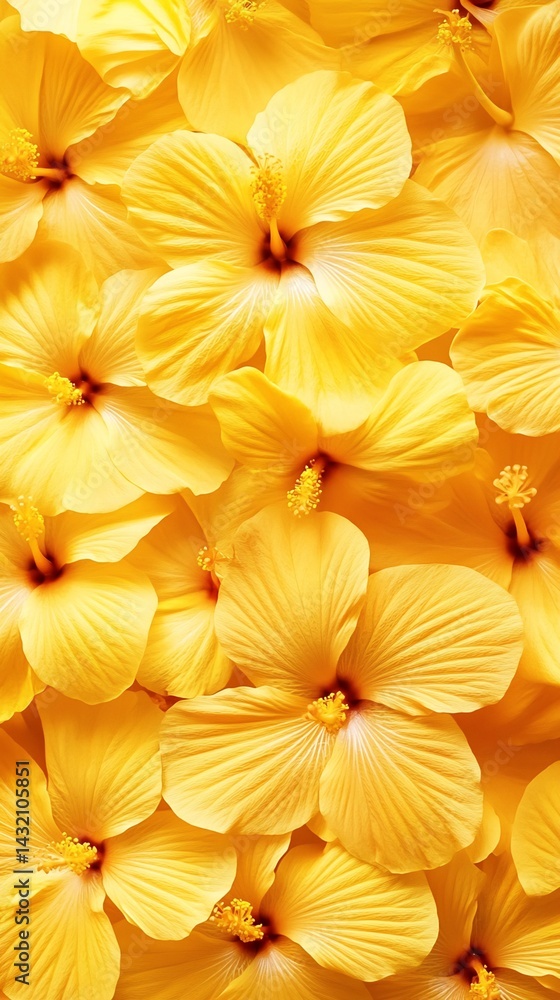 Obraz premium Close-up Photograph of Yellow Hibiscus Flowers