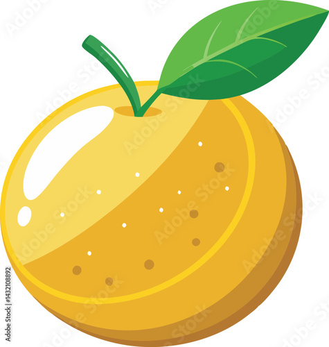 A vibrant vector illustration of the delicious yuzu fruit, showcasing its citrusy texture and color in a fresh, artistic style.