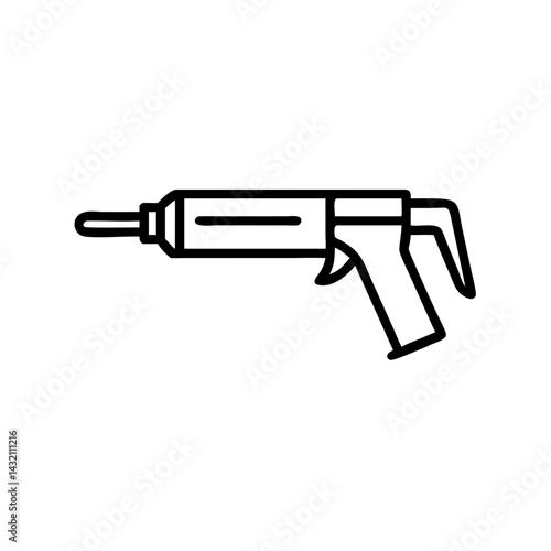 Caulking gun for DIY repairs in minimalist style  