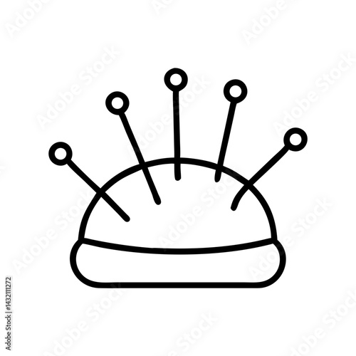 Pincushion with Pins in Minimalist Style  
