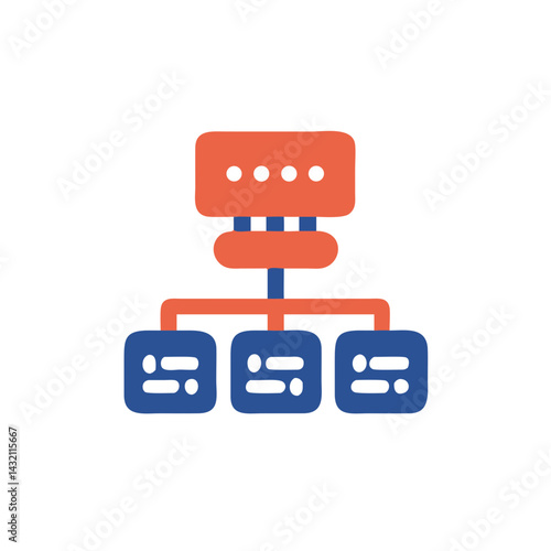 Network Monitoring Illustration with Colorful Nodes and Connections  