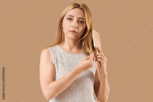 Mature woman with hair loss...