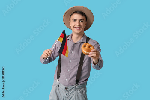 Young man in traditional Ge...