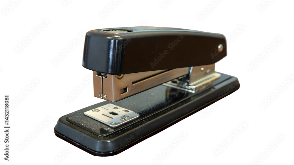 Black Office Stapler on Transparent Background Black Office Stapler on Transparent Background