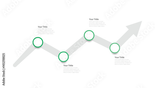 Growth Arrow Infographic Design with 4 Steps