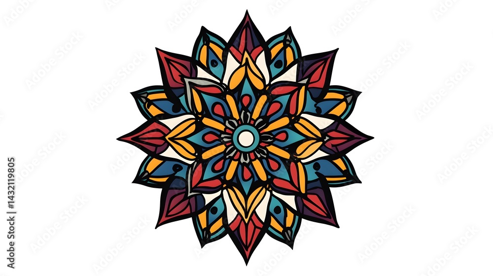 Geometric oriental pattern,geometric floral pattern on black background,vector illustration,floral cross stitch pattern,Aztec style,abstract background.design for texture,fabric,clothing,decoration.