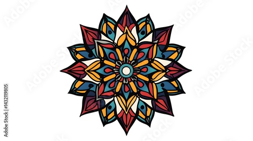Obraz na płótnie Geometric oriental pattern,geometric floral pattern on black background,vector illustration,floral cross stitch pattern,Aztec style,abstract background.design for texture,fabric,clothing,decoration.
w salonie