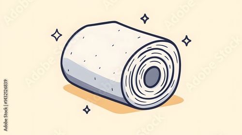 Obraz na płótnie Paper Towel Cleaning Supplies Icon w salonie