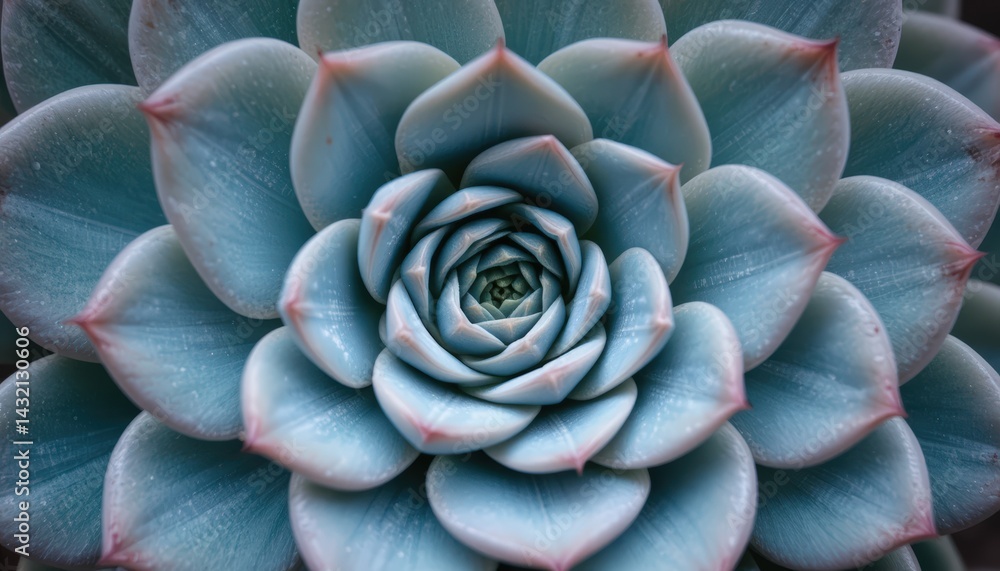 Blue Green Succulent Plant Close Up Macro Photography Blue Green Succulent Plant Close Up Macro Photography