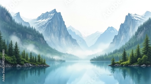 Ethereal Mountain Serenity