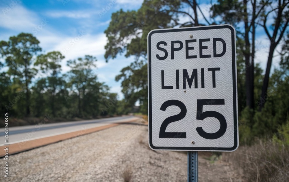 Speed Limit 25 mph Traffic Sign Speed Limit 25 mph Traffic Sign