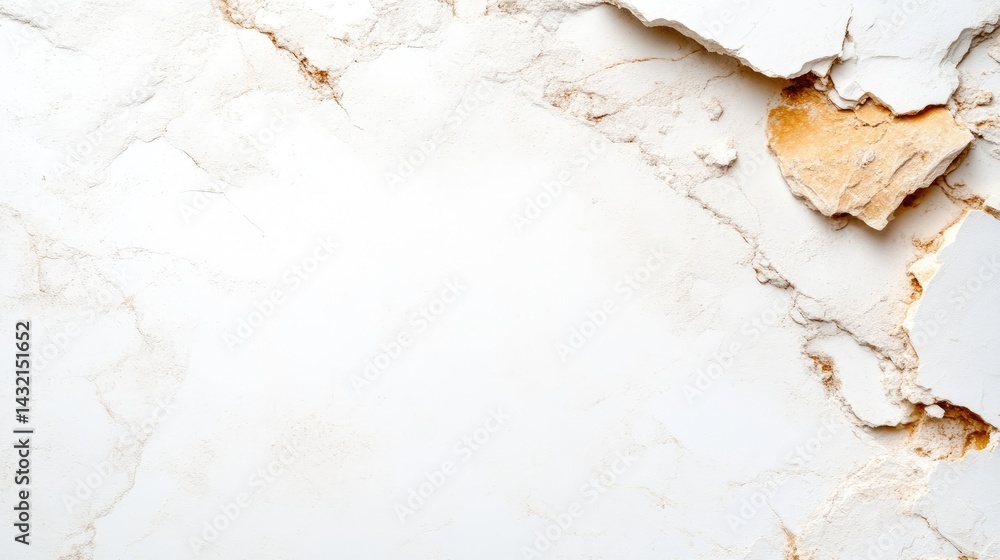 Fototapeta premium Cracked white surface texture (2)