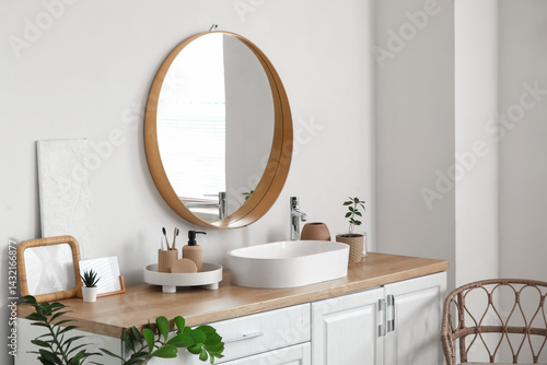 Sink on chest of drawers an...
