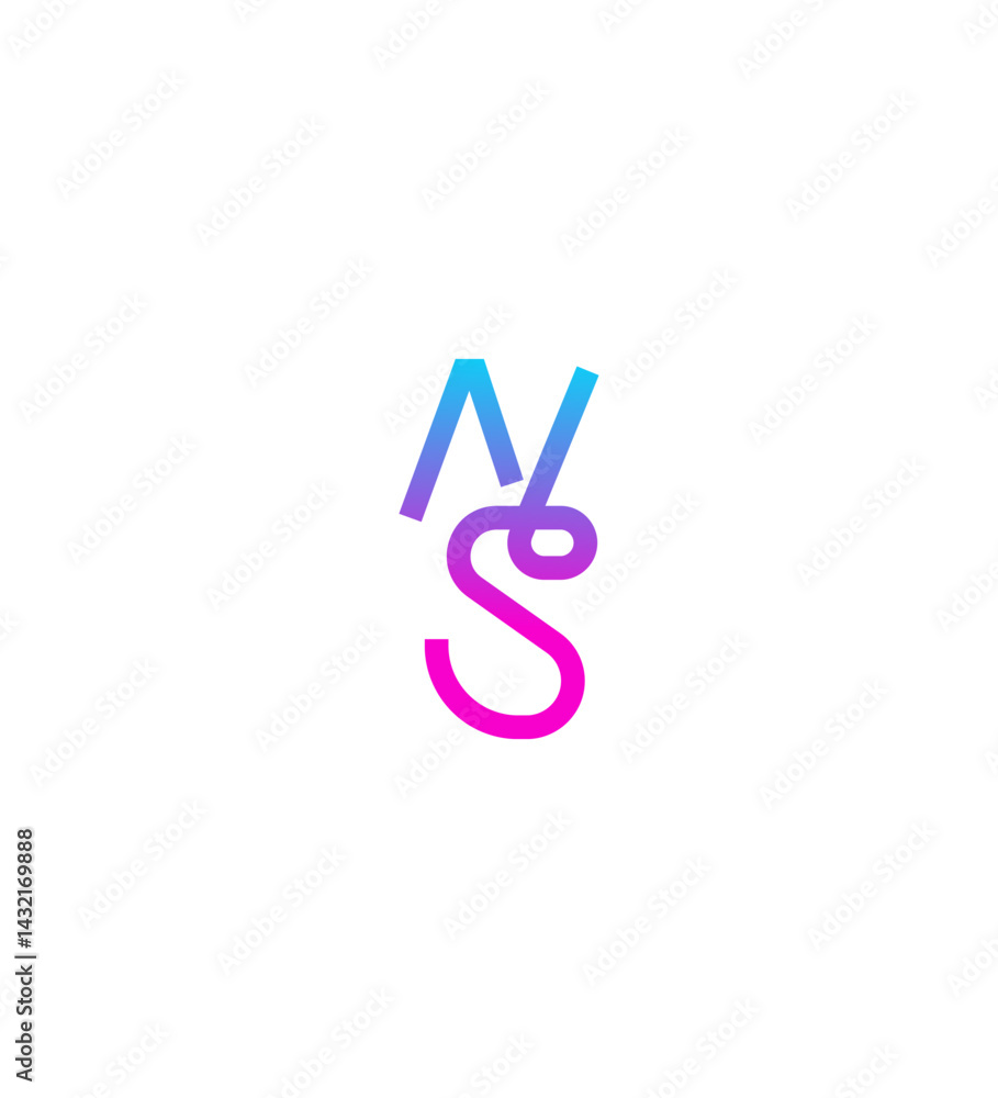 Abstract Gradient NS Logo Design, Minimalist Branding, Modern Style Abstract Gradient NS Logo Design, Minimalist Branding, Modern Style