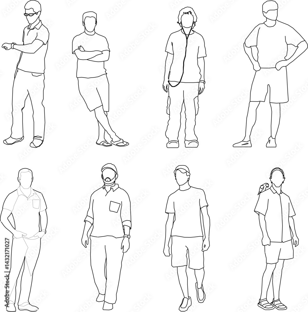 vector sketch illustration silhouette design image ornament decoration human with various activities in a relaxing pose vector sketch illustration silhouette design image ornament decoration human with various activities in a relaxing pose