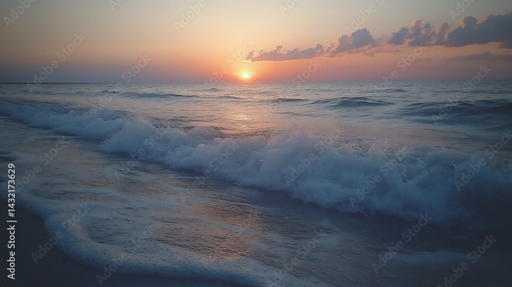 Fototapeta premium sunset over the sea