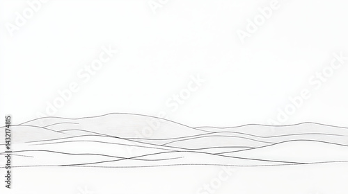 Wallpaper Mural A white background with a black and white image of waves Torontodigital.ca