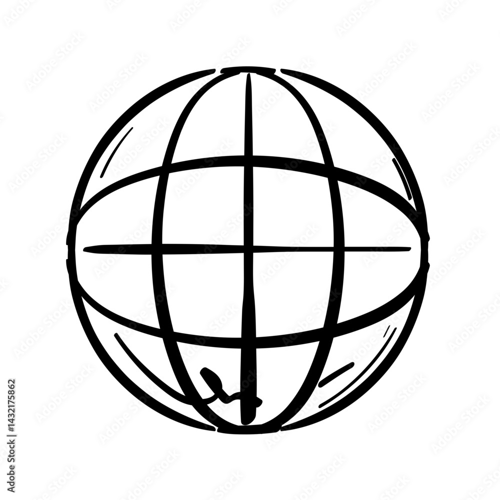 Globe Earth Strokes Globe Earth Strokes