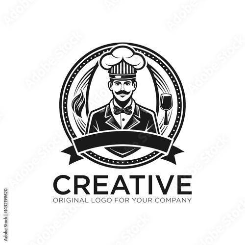 cheff logo icon or symbol vector illustration element isolated