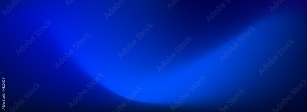 Obraz premium Deep blue ocean gradient wallpaper. Abstract deep dark navy underwater background. Night sky and deep water surface design. Blur sea backdrop for presentation, brochure, poster, banner. Vector