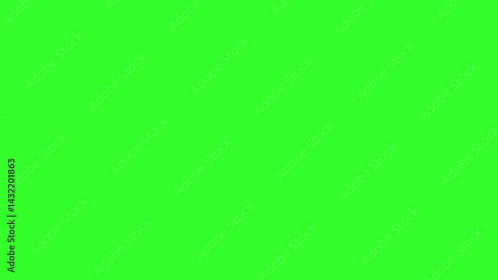 countdown animation. From 1 to 10 countdown timer. Green screen