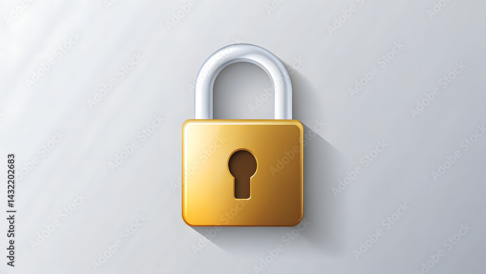 Naklejka premium Lock padlock vector secure password flat des