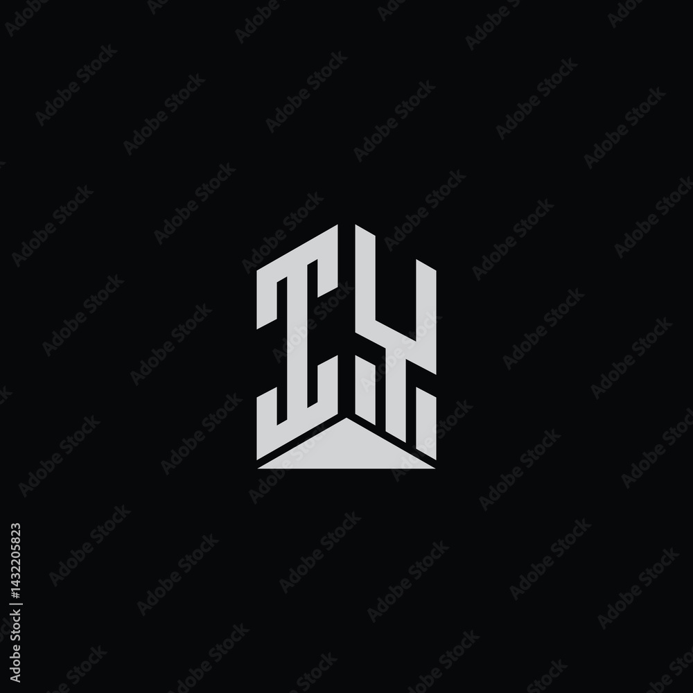 Fototapeta premium Isometric 3D Alphabet - Futuristic Geometric Typography