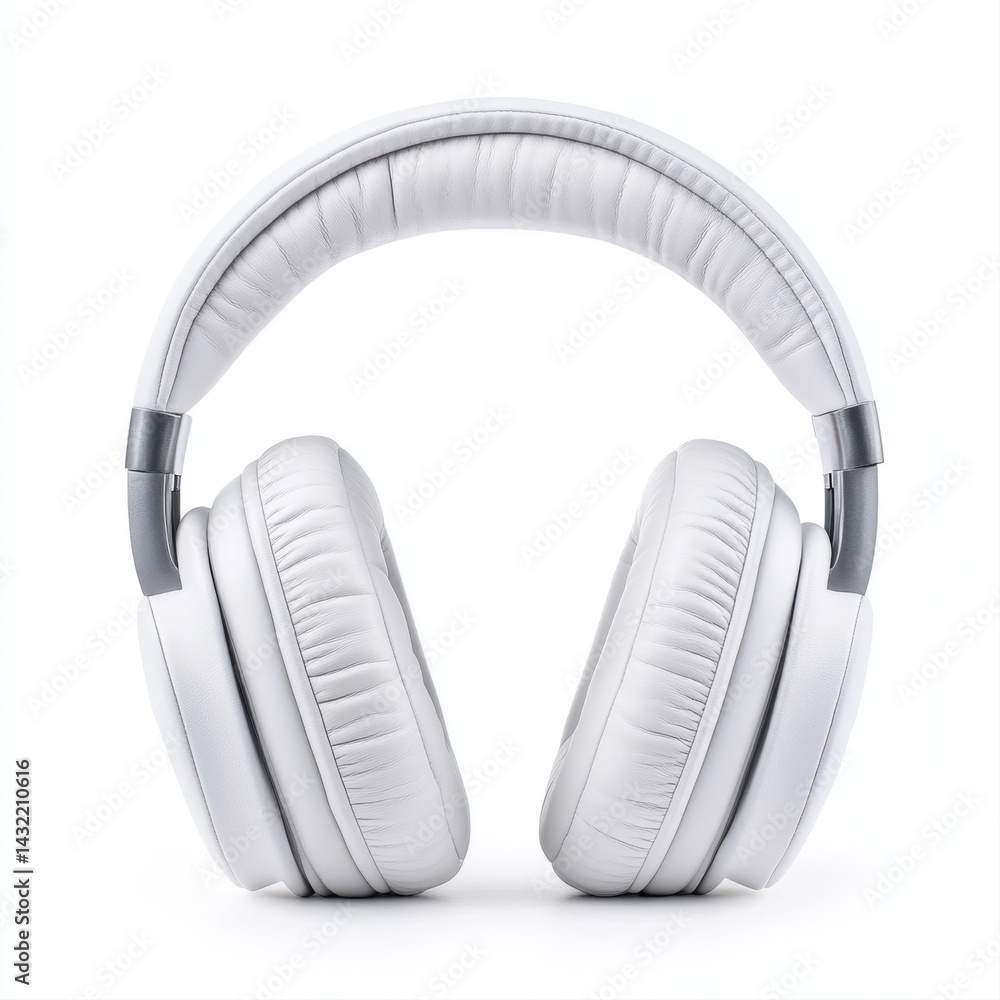 Sleek Modern Over-Ear Headphones in Clean White Design