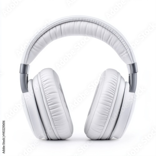 Obraz na płótnie Sleek Modern Over-Ear Headphones in Clean White Design w salonie