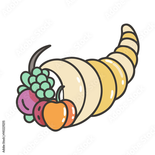 cornucopia horn of plenty icon, cornucopia horn of plenty vector illustration-simple illustration of cornucopia horn of plenty, perfect for cornucopia horn of plenty logos and icons