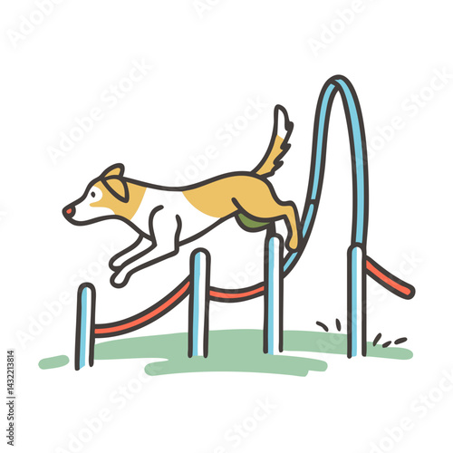 dog agility course icon, dog agility course vector illustration-simple illustration of dog agility course, perfect for dog agility course logos and icons