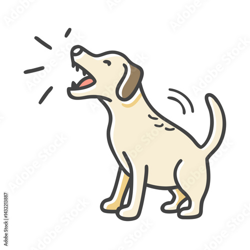 dog barking icon, dog barking vector illustration-simple illustration of dog barking, perfect for dog barking logos and icons