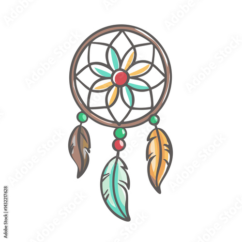 dream catcher icon, dream catcher vector illustration-simple illustration of dream catcher, perfect for dream catcher logos and icons