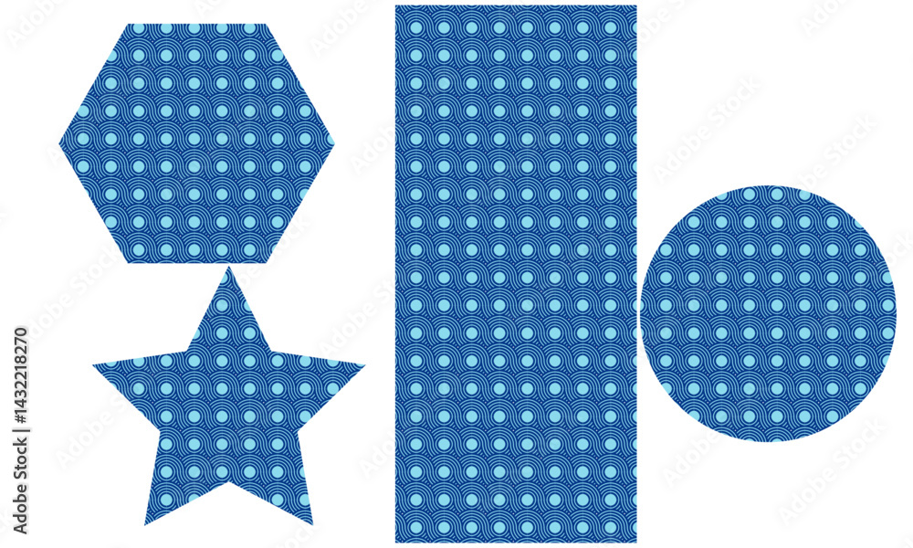 Geometric Shapes with Seamless Patterned Fill Geometric Shapes with Seamless Patterned Fill