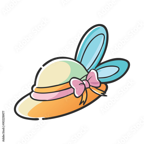 easter bonnet icon, easter bonnet vector illustration-simple illustration of easter bonnet, perfect for easter bonnet logos and icons